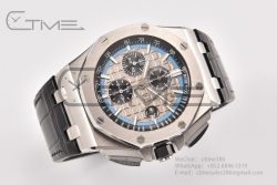 Royal Oak Offshore 26417 44mm  SS  Bezel  RSF  1:1 Best Edition Gray Dial RG Markers on Import Calf Leather Strap A3126 - Image 7