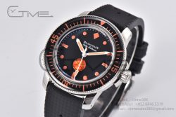 Fifty Fathoms 5008E No Rad Only Watch SS 1:1 GSF Best Edition Black Dial on Black Rubber Strap A1151 - Image 2