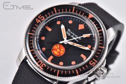 Fifty Fathoms 5008E No Rad Only Watch SS 1:1 GSF Best Edition Black Dial on Black Rubber Strap A1151 - Image 5