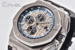 Royal Oak Offshore 26417 44mm  SS  Bezel  RSF  1:1 Best Edition Gray Dial RG Markers on Import Calf Leather Strap A3126 - Image 4