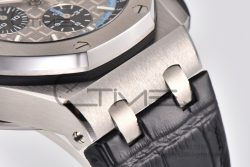 Royal Oak Offshore 26417 44mm  SS  Bezel  RSF  1:1 Best Edition Gray Dial RG Markers on Import Calf Leather Strap A3126 - Image 17