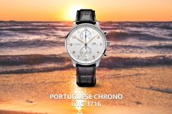 Portuguese Chrono IW3716 RSF 1:1 Best Edition White Dial YG Markers on Black Leather Strap A7750