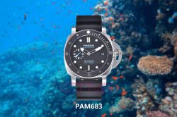 PAM683 Luminor Submersible VSF 1:1 Best Edition on Black Rubber Strap P.9010 Clone
