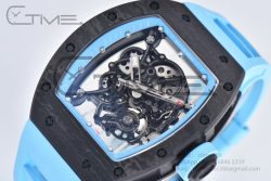 RM055 Real NTPT BBRF 1:1 Best Edition Skeleton Dial on Blue Rubber Strap RMUL2 V2 - Image 5