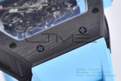 RM055 Real NTPT BBRF 1:1 Best Edition Skeleton Dial on Blue Rubber Strap RMUL2 V2 - Image 14
