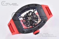 RM055 Real NTPT BBRF 1:1 Best Edition Skeleton Black Dial on Red Rubber Strap RMUL2 V2 - Image 4