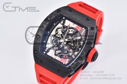 RM055 Real NTPT BBRF 1:1 Best Edition Skeleton Black Dial on Red Rubber Strap RMUL2 V2 - Image 2