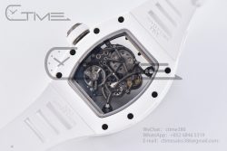 RM055 White Ceramic BBR Best Edition Skeleton Dial on White Rubber Strap Clone RMUL2 V2 - Image 26