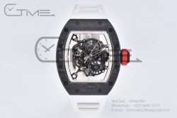 RM055 Real NTPT BBRF 1:1 Best Edition White Skeleton Dial on White Rubber Strap RMUL2 V2 - Image 3
