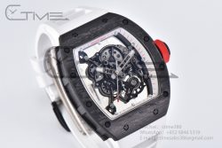 RM055 Real NTPT BBRF 1:1 Best Edition White Skeleton Dial on White Rubber Strap RMUL2 V2 - Image 7