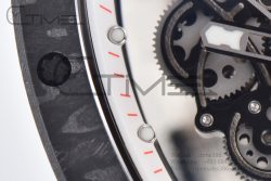 RM055 Real NTPT BBRF 1:1 Best Edition White Skeleton Dial on White Rubber Strap RMUL2 V2 - Image 17