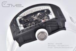 RM055 NTPT BBR Best Edition Skeleton White Dial on White Rubber Strap Clone RMUL2 V2 - Image 6