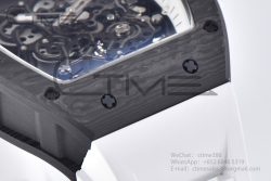 RM055 NTPT BBR Best Edition Skeleton White Dial on White Rubber Strap Clone RMUL2 V2 - Image 19