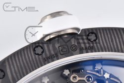 RM055 NTPT BBR Best Edition Skeleton White Dial on White Rubber Strap Clone RMUL2 V2 - Image 24