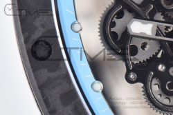 RM055 NTPT BBR Best Edition Skeleton Blue Dial on White Rubber Strap Clone RMUL2 V2 - Image 15