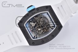 RM055 NTPT BBR Best Edition Skeleton Blue Dial on White Rubber Strap Clone RMUL2 V2 - Image 26