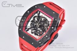 RM055 Real NTPT RMF 1:1 Best Edition Skeleton Red Dial on Red Rubber Strap RMUL2 - Image 2