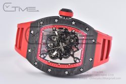 RM055 Real NTPT RMF 1:1 Best Edition Skeleton Red Dial on Red Rubber Strap RMUL2 - Image 16