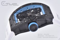 RM055 Real NTPT RMF 1:1 Best Edition Skeleton Blue Dial on White Rubber Strap RMUL2 - Image 6