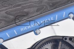 RM055 Real NTPT RMF 1:1 Best Edition Skeleton Blue Dial on White Rubber Strap RMUL2 - Image 9