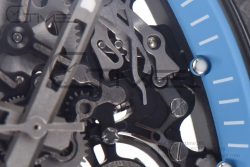 RM055 Real NTPT RMF 1:1 Best Edition Skeleton Blue Dial on White Rubber Strap RMUL2 - Image 11