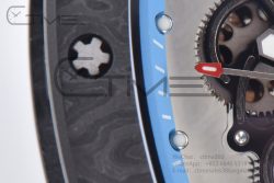 RM055 Real NTPT RMF 1:1 Best Edition Skeleton Blue Dial on White Rubber Strap RMUL2 - Image 13
