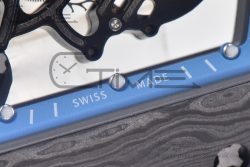 RM055 Real NTPT RMF 1:1 Best Edition Skeleton Blue Dial on White Rubber Strap RMUL2 - Image 14