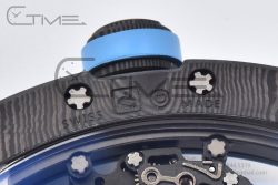 RM055 Real NTPT RMF 1:1 Best Edition Skeleton Blue Dial on White Rubber Strap RMUL2 - Image 21