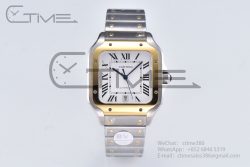 Santos de Cartier 40mm SS/YG 2018 BVF 1:1 Best Edition White Dial on SS/YG SmartLinks Bracelet MIYOTA 9015 V2 - Image 3