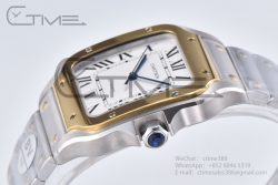 Santos de Cartier 40mm SS/YG 2018 BVF 1:1 Best Edition White Dial on SS/YG SmartLinks Bracelet MIYOTA 9015 V2 - Image 6