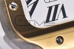 Santos de Cartier 40mm SS/YG 2018 BVF 1:1 Best Edition White Dial on SS/YG SmartLinks Bracelet MIYOTA 9015 V2 - Image 11