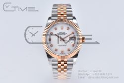 DateJust 41 126331 BPF 1:1 Best Edition White Pearl Diamonds Dial on SS/RG Jubilee Bracelet A2824 - Image 3