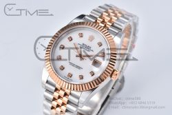 DateJust 41 126331 BPF 1:1 Best Edition White Pearl Diamonds Dial on SS/RG Jubilee Bracelet A2824 - Image 2