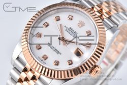 DateJust 41 126331 BPF 1:1 Best Edition White Pearl Diamonds Dial on SS/RG Jubilee Bracelet A2824 - Image 5