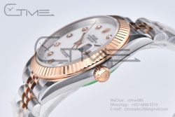 DateJust 41 126331 BPF 1:1 Best Edition White Pearl Diamonds Dial on SS/RG Jubilee Bracelet A2824 - Image 6