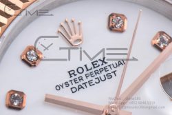 DateJust 41 126331 BPF 1:1 Best Edition White Pearl Diamonds Dial on SS/RG Jubilee Bracelet A2824 - Image 9