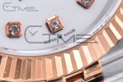 DateJust 41 126331 BPF 1:1 Best Edition White Pearl Diamonds Dial on SS/RG Jubilee Bracelet A2824 - Image 11