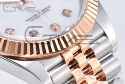 DateJust 41 126331 BPF 1:1 Best Edition White Pearl Diamonds Dial on SS/RG Jubilee Bracelet A2824 - Image 14