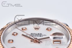 DateJust 41 126331 BPF 1:1 Best Edition White Pearl Diamonds Dial on SS/RG Jubilee Bracelet A2824 - Image 15