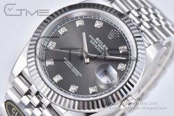 Datejust 126334 41mm Jubilee 904L SS/SS Grey/Moissanite Clean VR3235 - Image 5