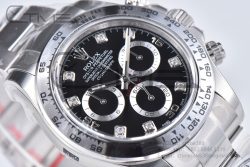 Daytona 116509 Clean Factory 1:1 Best Edition 904L Black Diamond Dial on SS Bracelet SA4130 - Image 10