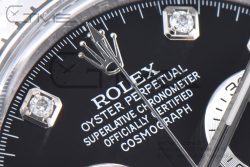 Daytona 116509 Clean Factory 1:1 Best Edition 904L Black Diamond Dial on SS Bracelet SA4130 - Image 11
