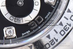 Daytona 116509 Clean Factory 1:1 Best Edition 904L Black Diamond Dial on SS Bracelet SA4130 - Image 15