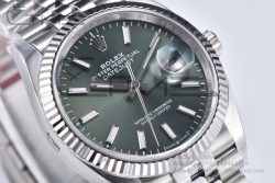 DateJust 36 126234 904L SS Clean 1:1 Best Edition Fluted Bezel Green Dial on Jubilee Bracelet VR3235 - Image 10
