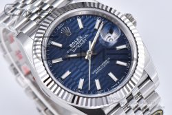DateJust 41MM 126334 SS Clean Factory 1:1 Best Edition Blue Fluted Dial on SS Jubilee Bracelet VR3235 - Image 9