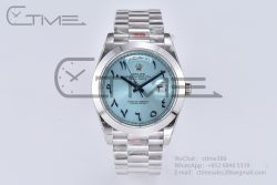 Day Date 40mm 228239 SS APSF 1:1 Best Edition Blue Dial Arabic Markers on SS President Bracelet A2836 - Image 3