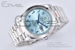 Day Date 40mm 228239 SS APSF 1:1 Best Edition Blue Dial Arabic Markers on SS President Bracelet A2836 - Image 4