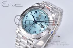 Day Date 40mm 228239 SS APSF 1:1 Best Edition Blue Dial Arabic Markers on SS President Bracelet A2836 - Image 2