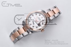 DateJust 126231 GMF 1:1 Best Edition 904L Steel White Pearl Moissanite Dial on SS/RG Oyster Bracelet A2824 - Image 4