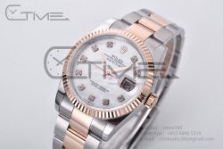DateJust 126231 GMF 1:1 Best Edition 904L Steel White Pearl Moissanite Dial on SS/RG Oyster Bracelet A2824 - Image 2